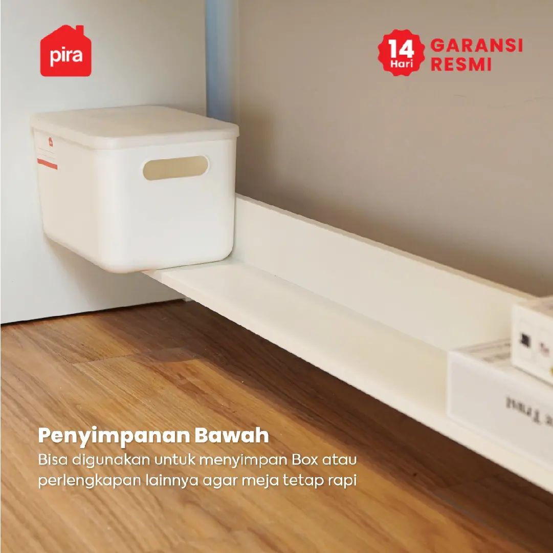 PIRA METROPOLIS -  GAKU DK120 MEJA BELAJAR / MEJA KERJA / MEJA KOMPUTER / MEJA KANTOR warna WHITE - PRO OAK - PIRA METROPOLIS - foto 5