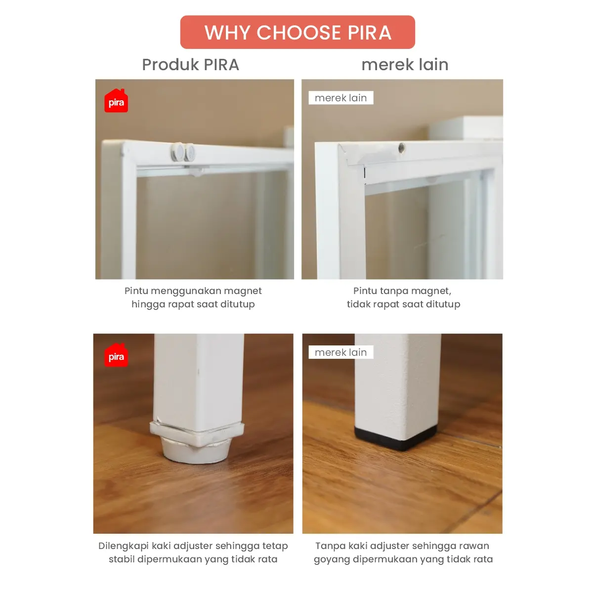 PIRA - GION MSC80 RAK DISPLAY / RAK BUKU / SHOWCASE / LEMARI PAJANGAN / LEMARI HIAS warna WHITE - PIRA - foto 8