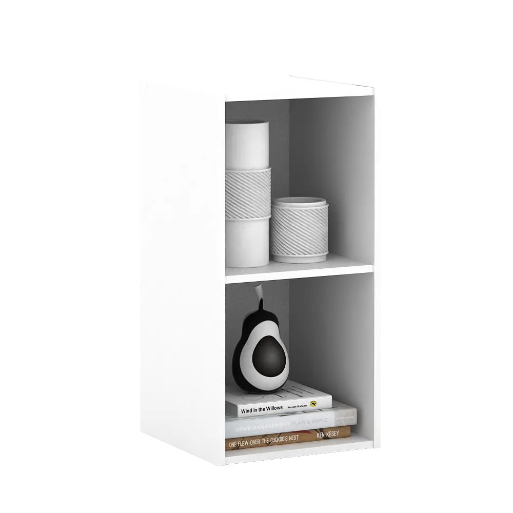 PIRA METROPOLIS -  HAKO SU 2X1 RAK 2 SUSUN / RAK SUSUN SERBAGUNA / RAK BUKU warna WHITE - PIRA METROPOLIS - foto 3