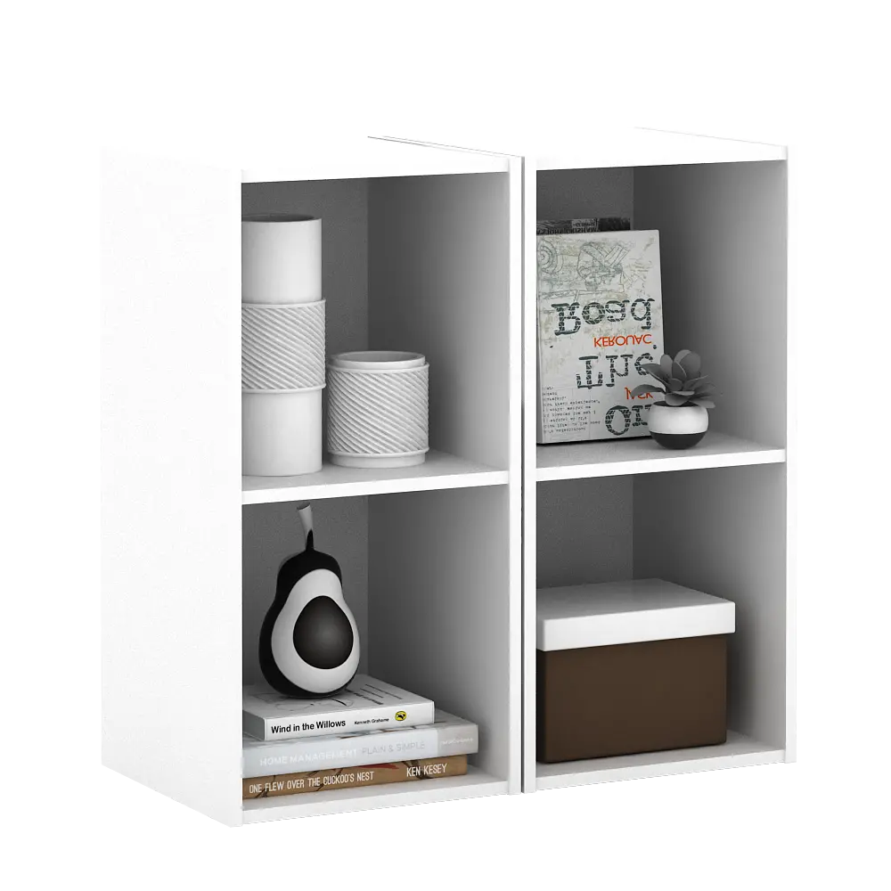 PIRA METROPOLIS -  HAKO SU 2X1 RAK 2 SUSUN / RAK SUSUN SERBAGUNA / RAK BUKU warna WHITE - PIRA METROPOLIS - foto 4