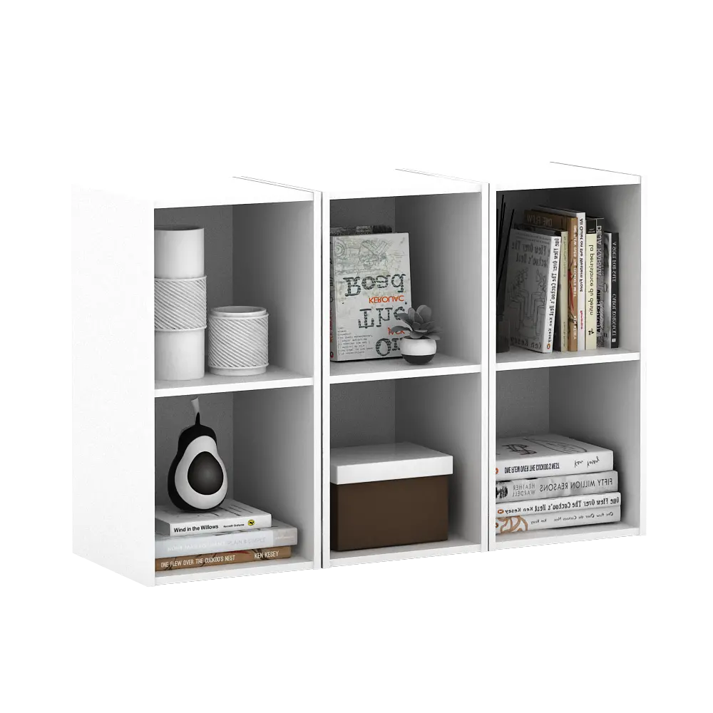 PIRA METROPOLIS -  HAKO SU 2X1 RAK 2 SUSUN / RAK SUSUN SERBAGUNA / RAK BUKU warna WHITE - PIRA METROPOLIS - foto 5