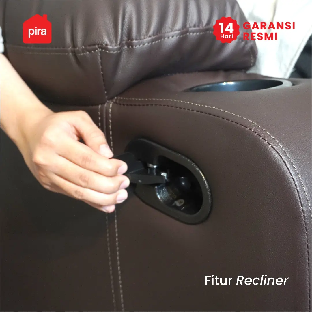 PIRA - BISHOP 2 RS SOFA RECLINER / SOFA 2 SEAT warna DARK BROWN - BAVARIAN - foto 7