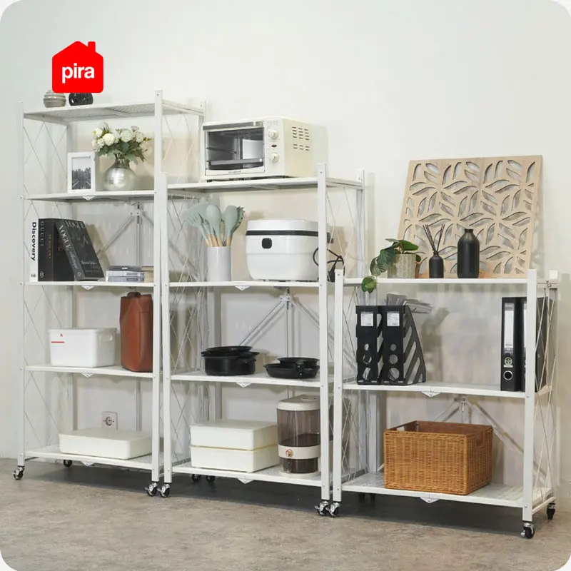 PIRA - FLATO AVA MSU 5X1 RAK DAPUR LIPAT SERBAGUNA / RAK BESI 5 SUSUN warna WHITE - PIRA - foto 6