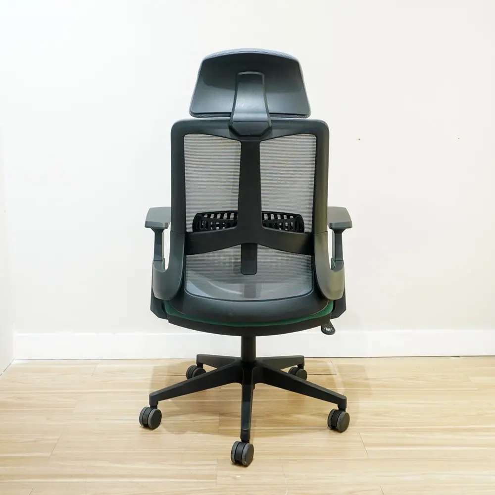 WORKDESIGN - AHSOKA PC PR KURSI KANTOR / KURSI KERJA ERGONOMIS DENGAN SANDARAN KEPALA DAN LUMBAR SUPPORT warna DARK GREY - BLACK GREEN - WORKDESIGN - foto 4