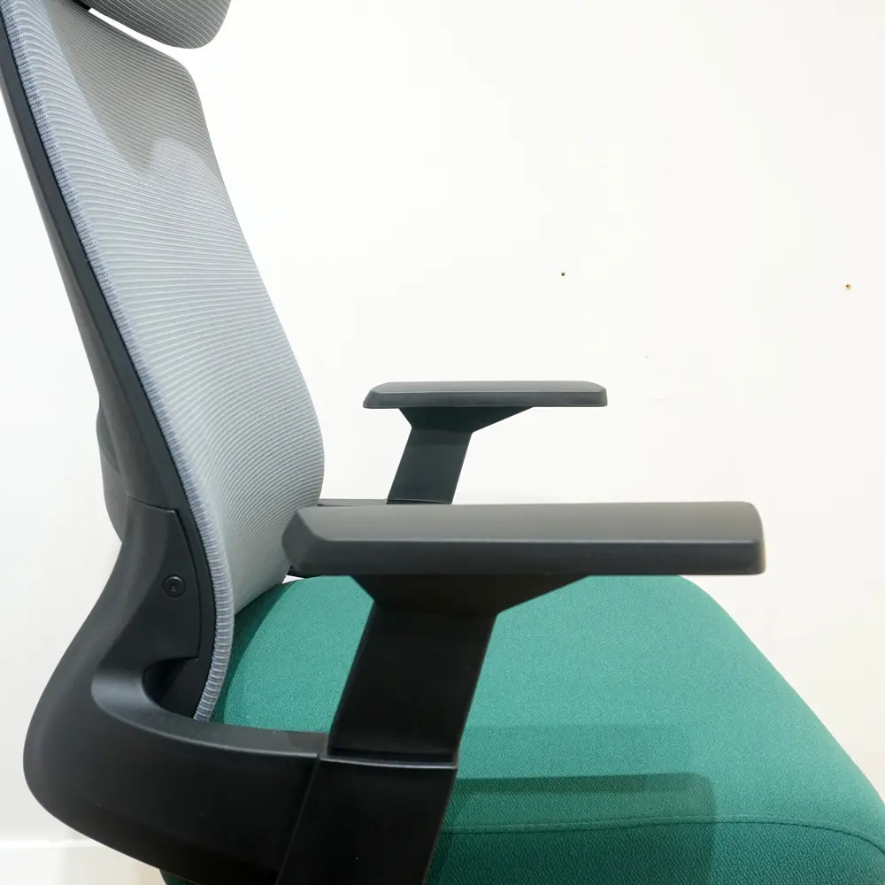 WORKDESIGN - AHSOKA PC PR KURSI KANTOR / KURSI KERJA ERGONOMIS DENGAN SANDARAN KEPALA DAN LUMBAR SUPPORT warna DARK GREY - BLACK GREEN - WORKDESIGN - foto 5