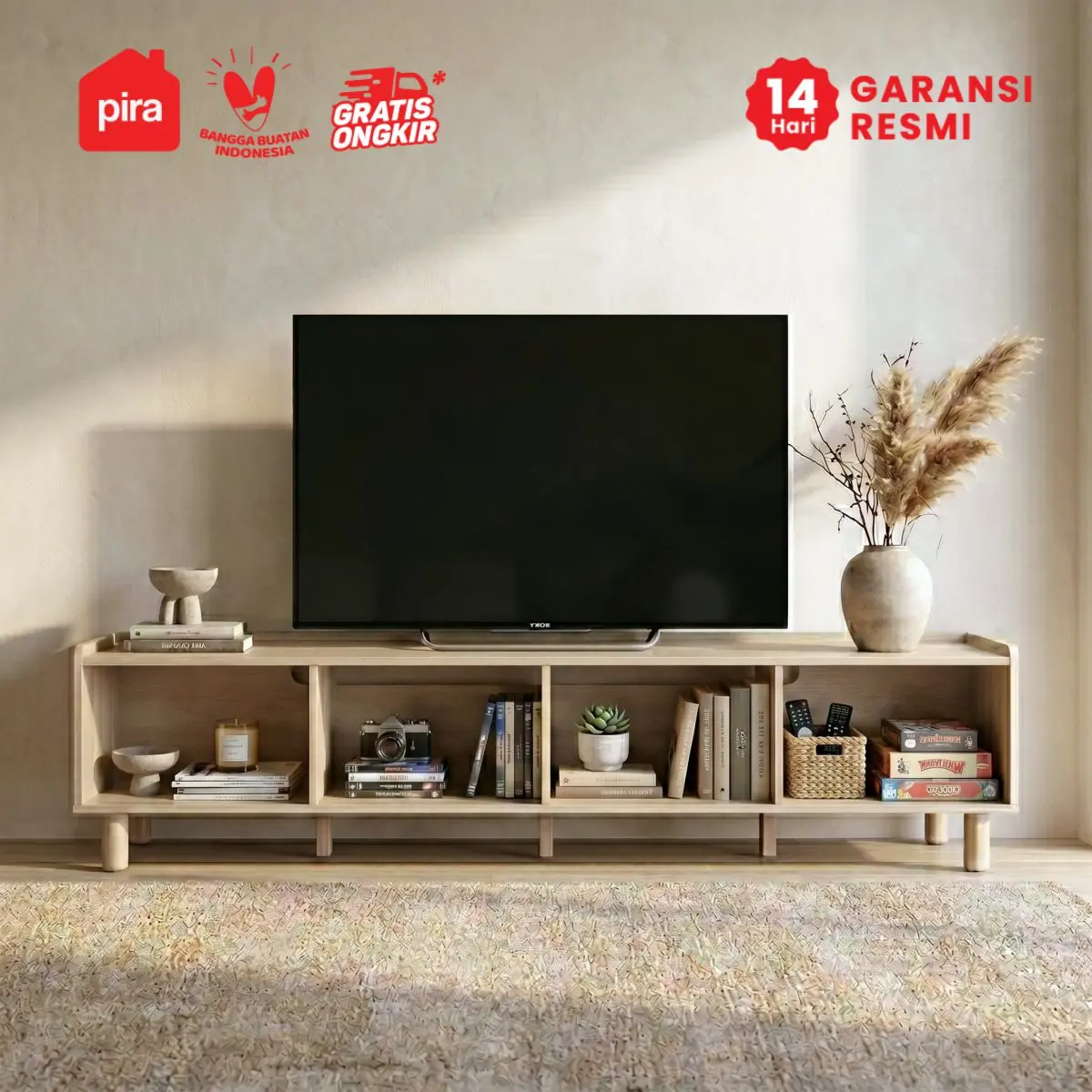 PIRA -  SHIBUI TV200 MEJA TV / RAK TV / LEMARI TV / KABINET TV warna PRO OAK - PIRA - foto 4