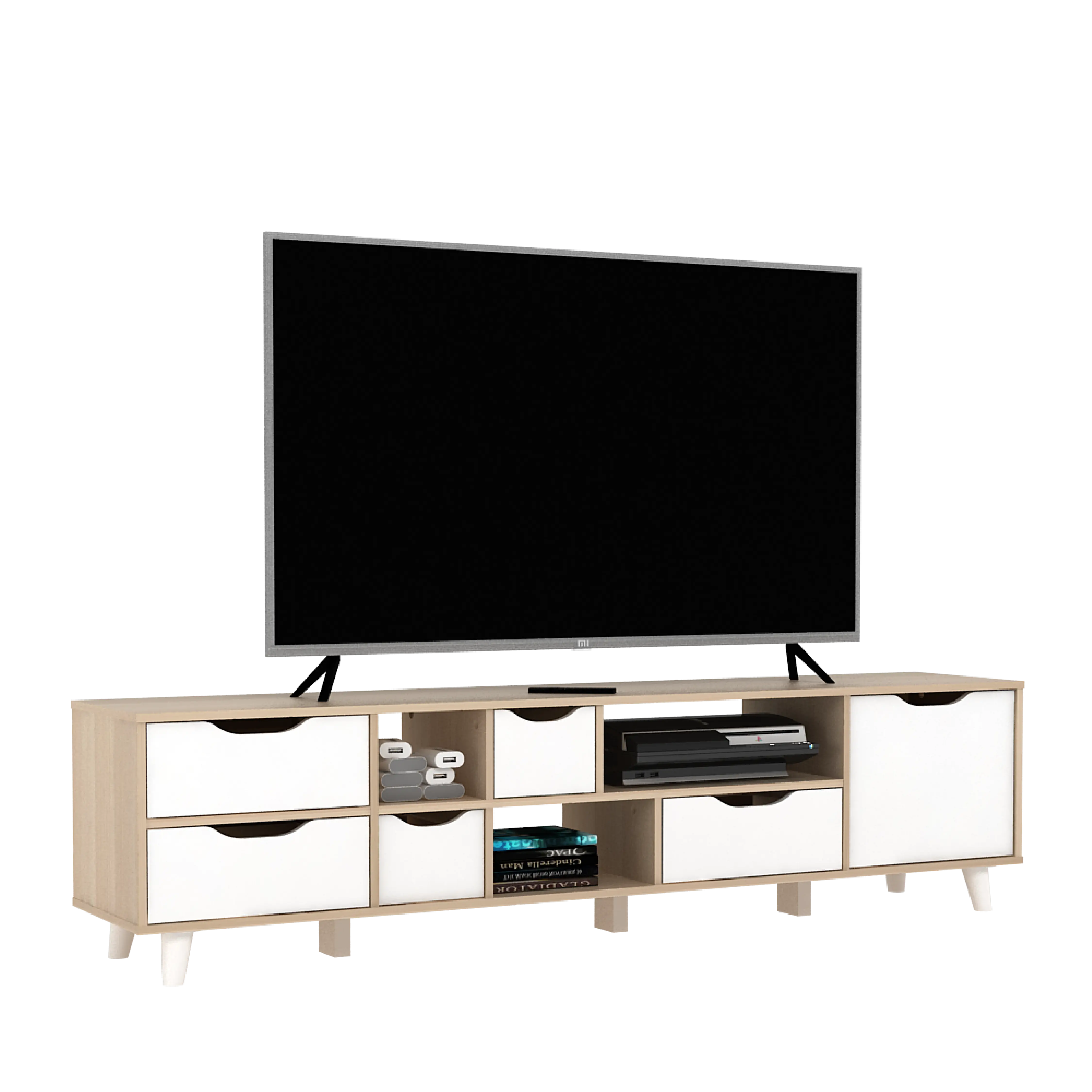 PIRA METROPOLIS OX -  FUJI TV150 MEJA TV / RAK TV MINIMALIS warna PRO OAK - WHITE - PIRA METROPOLIS OX - foto 3