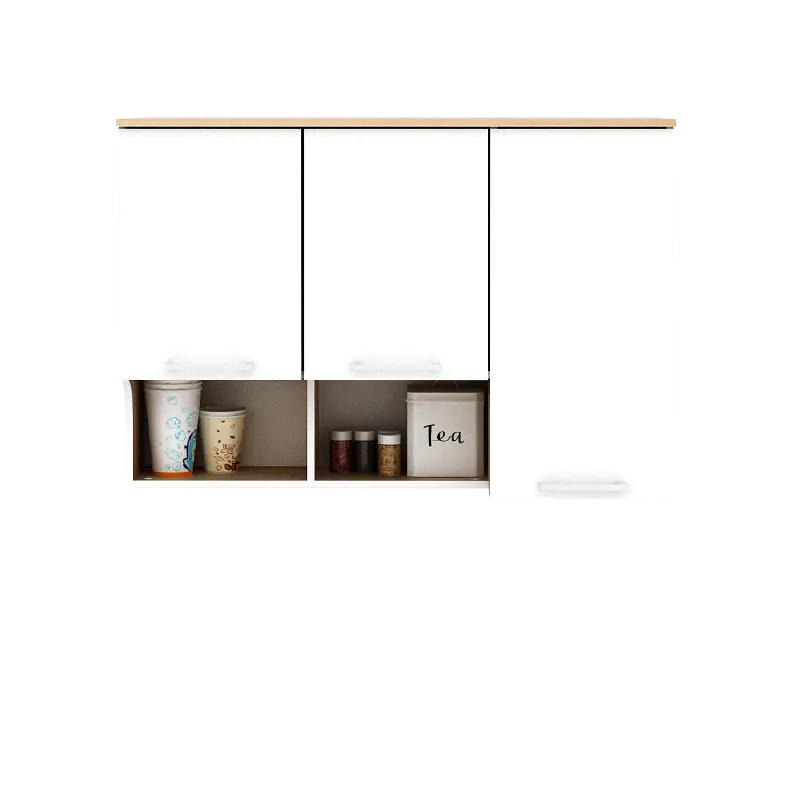 PIRA METROPOLIS OX -  HANA KC WU90 RB RAK DAPUR / RAK GANTUNG DAPUR / KITCHEN SET ATAS 3 PINTU DENGAN RAK BUMBU warna WHITE - PRO OAK - PIRA METROPOLIS - foto 5