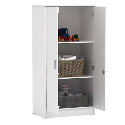 PIRA METROPOLIS - ARUNA BLS60 LEMARI PAKAIAN KECIL 2 PINTU FULL RAK / LEMARI BAJU warna WHITE - PIRA METROPOLIS OX - foto 6