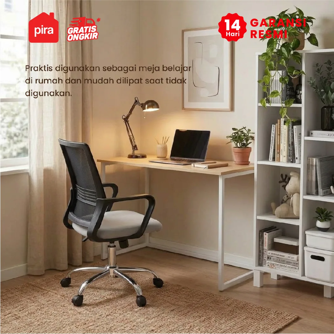 PIRA - FLIP FDTS90 MEJA MAKAN / MEJA MAKAN LIPAT SET 2 KURSI warna CREAM OAK - WHITE - PIRA - foto 9