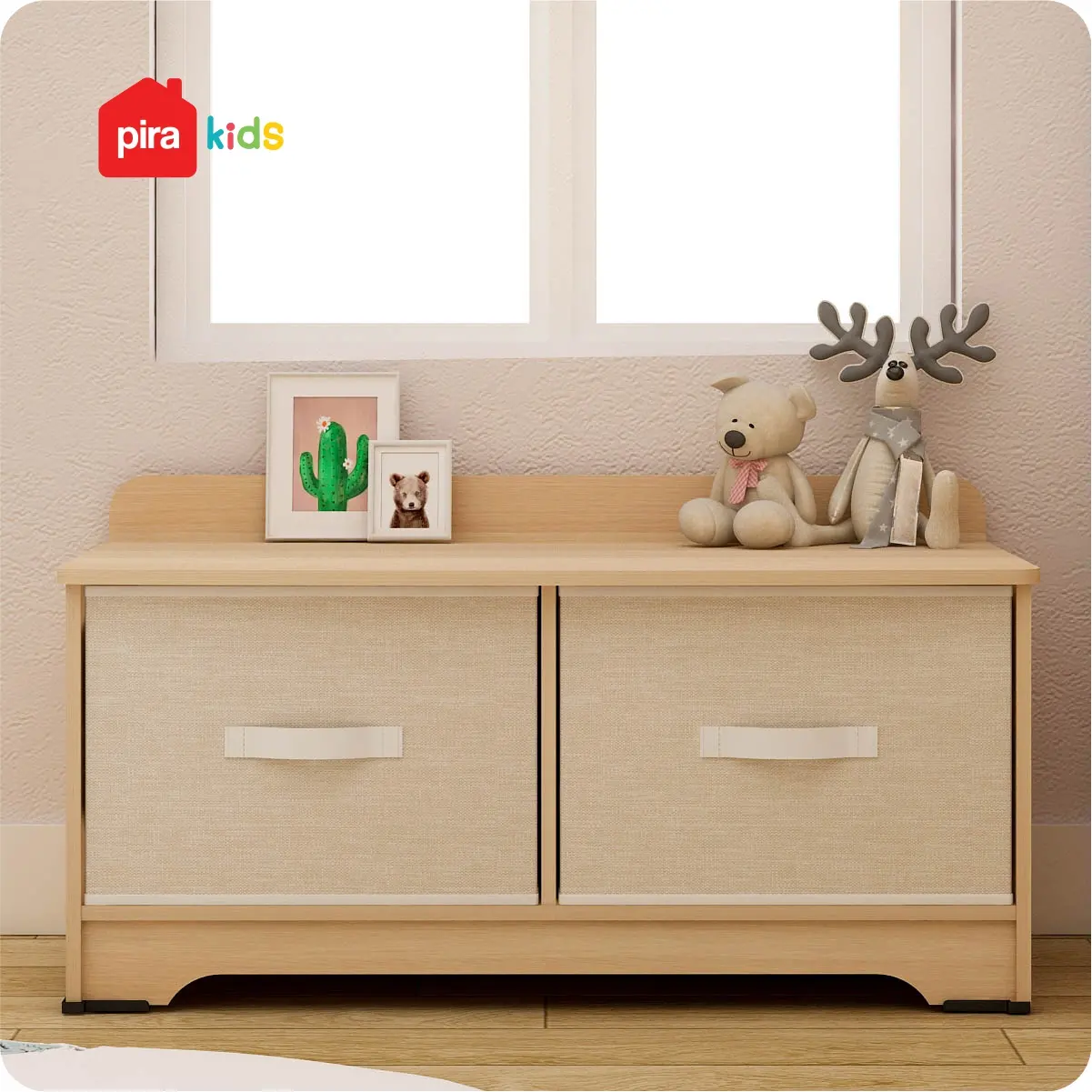 PIRA KIDS - WOODY SB80 TEMPAT PENYIMPANAN MAINAN ANAK warna PRO OAK - PIRA KIDS - foto 2