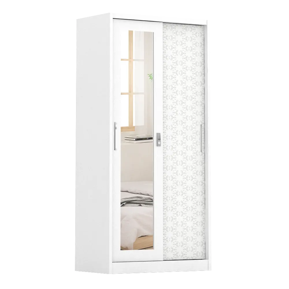 PIRA METROPOLIS -  VILO 90 A MWDSL LEMARI PAKAIAN BESI SLIDING / PINTU GESER warna WHITE - METROPOLIS - foto 4