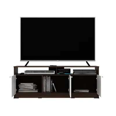 PIRA METROPOLIS -  ALBA BAZ TV120  MEJA TV / RAK TV warna AMERICAN WALNUT - WHITE - METROPOLIS - foto 4