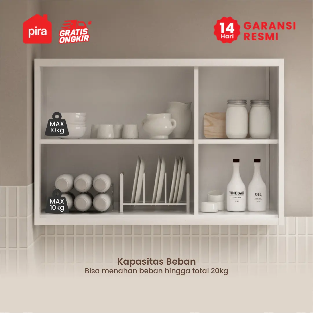 PIRA - VOSH 120 MKCWU KITCHEN SET / RAK DAPUR BESI / LEMARI DAPUR BESI / RAK DAPUR warna WHITE - PIRA - foto 4