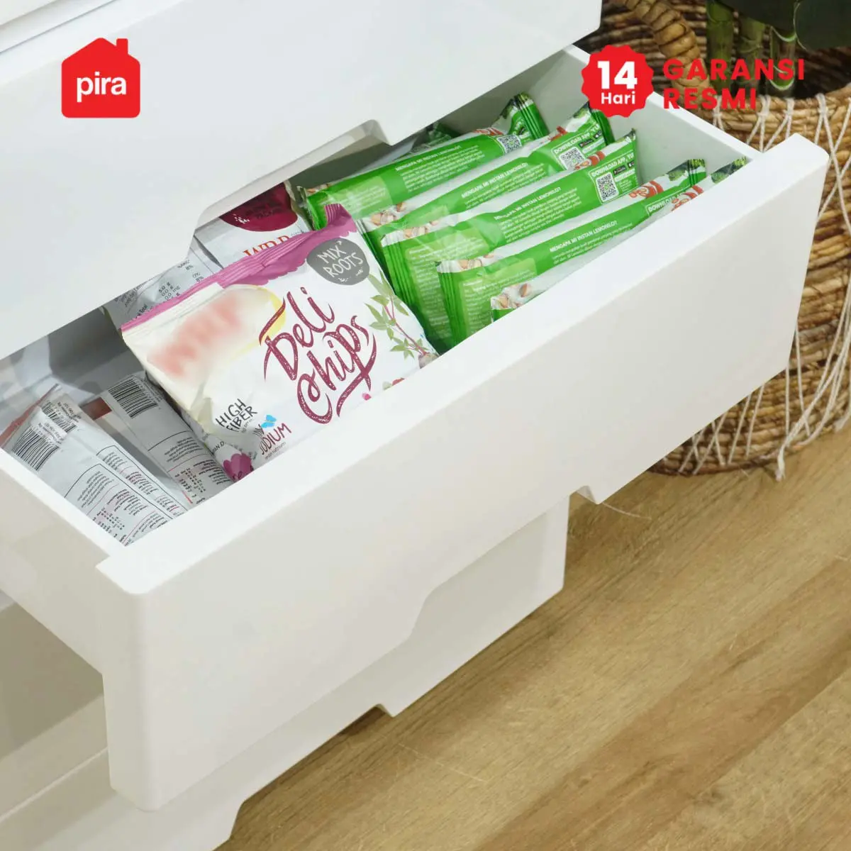PIRA METROPOLIS - KAO PCH4+2 LEMARI LACI PLASTIK / LEMARI PLASTIK / DRAWER PLASTIK / LEMARI BAYI / LEMARI PAKAIAN ANAK warna WHITE - PIRA METROPOLIS - foto 20