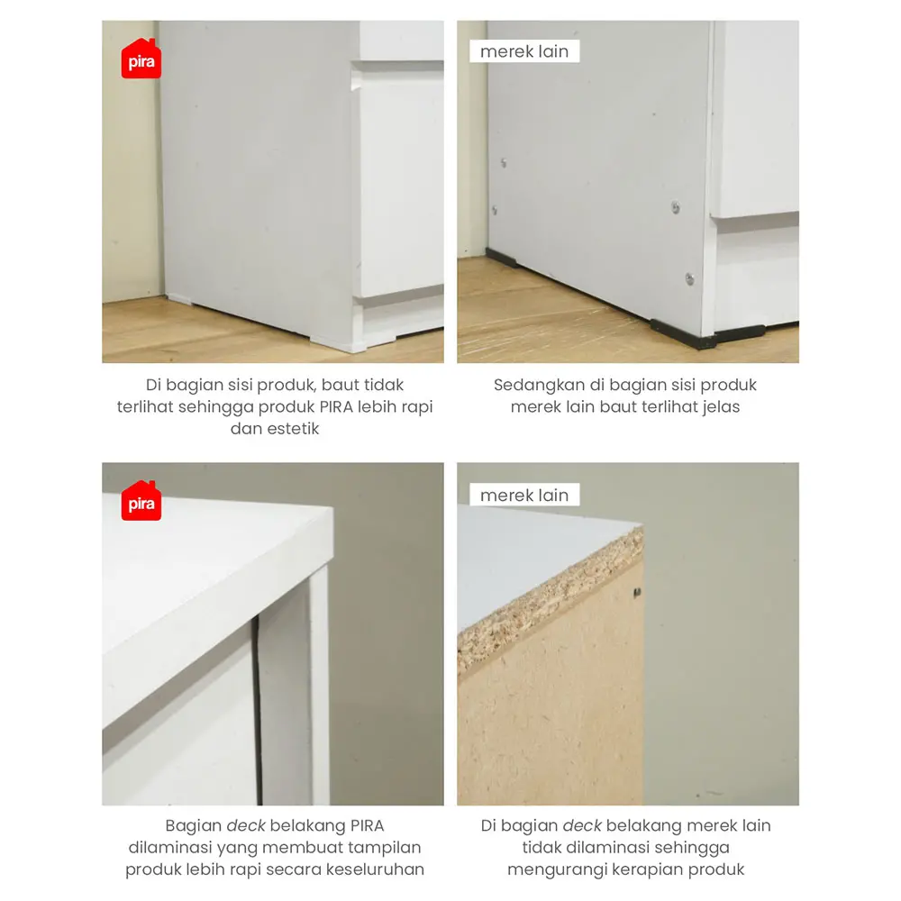 PIRA METROPOLIS OX -  KATO CH4 LEMARI LACI / DRAWER / LEMARI SUSUN warna PRO OAK - WHITE - PIRA METROPOLIS - foto 9
