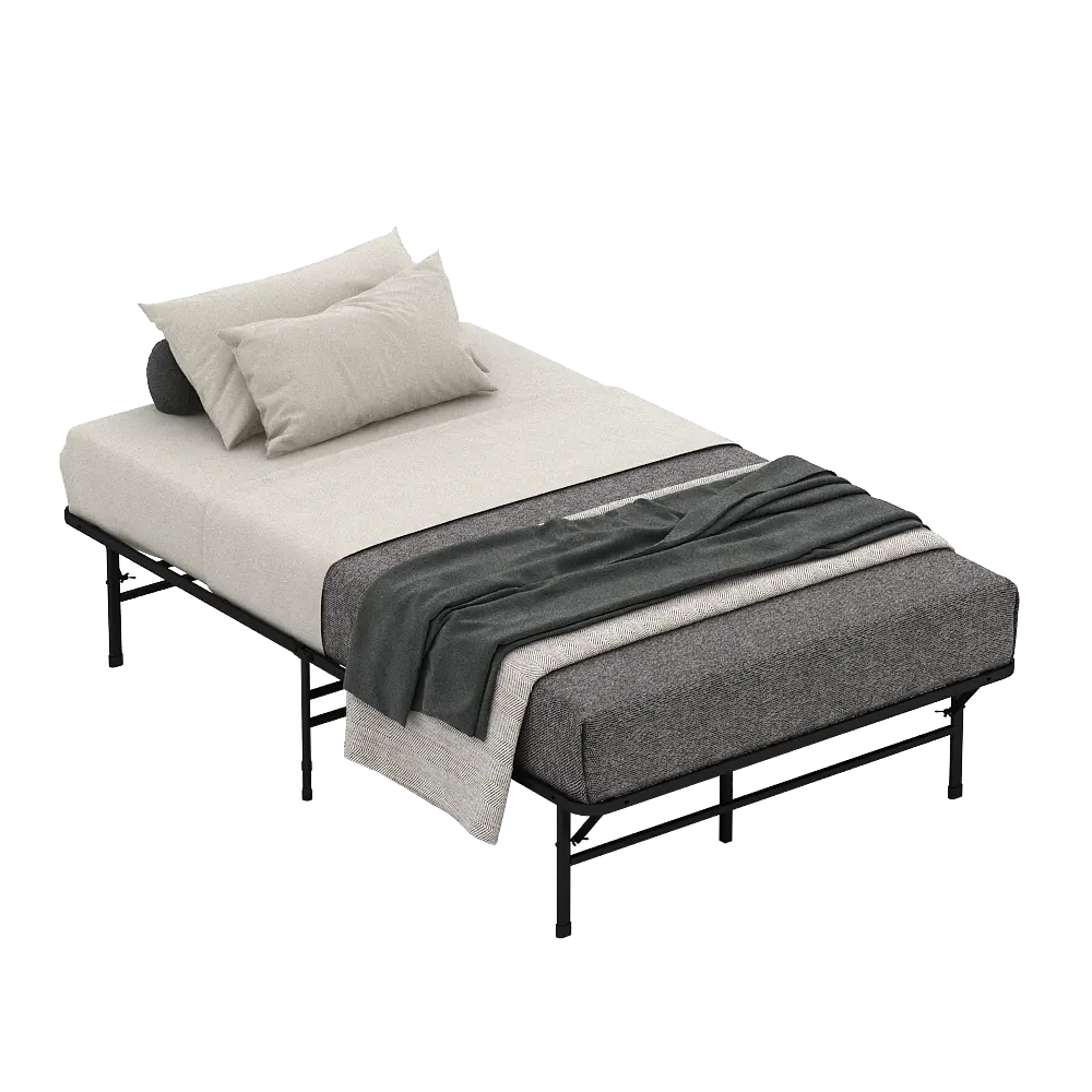 PIRA - BASE FOLDING MBD120 DIPAN BESI / RANJANG / TEMPAT TIDUR BESI warna BLACK - PIRA - foto 2