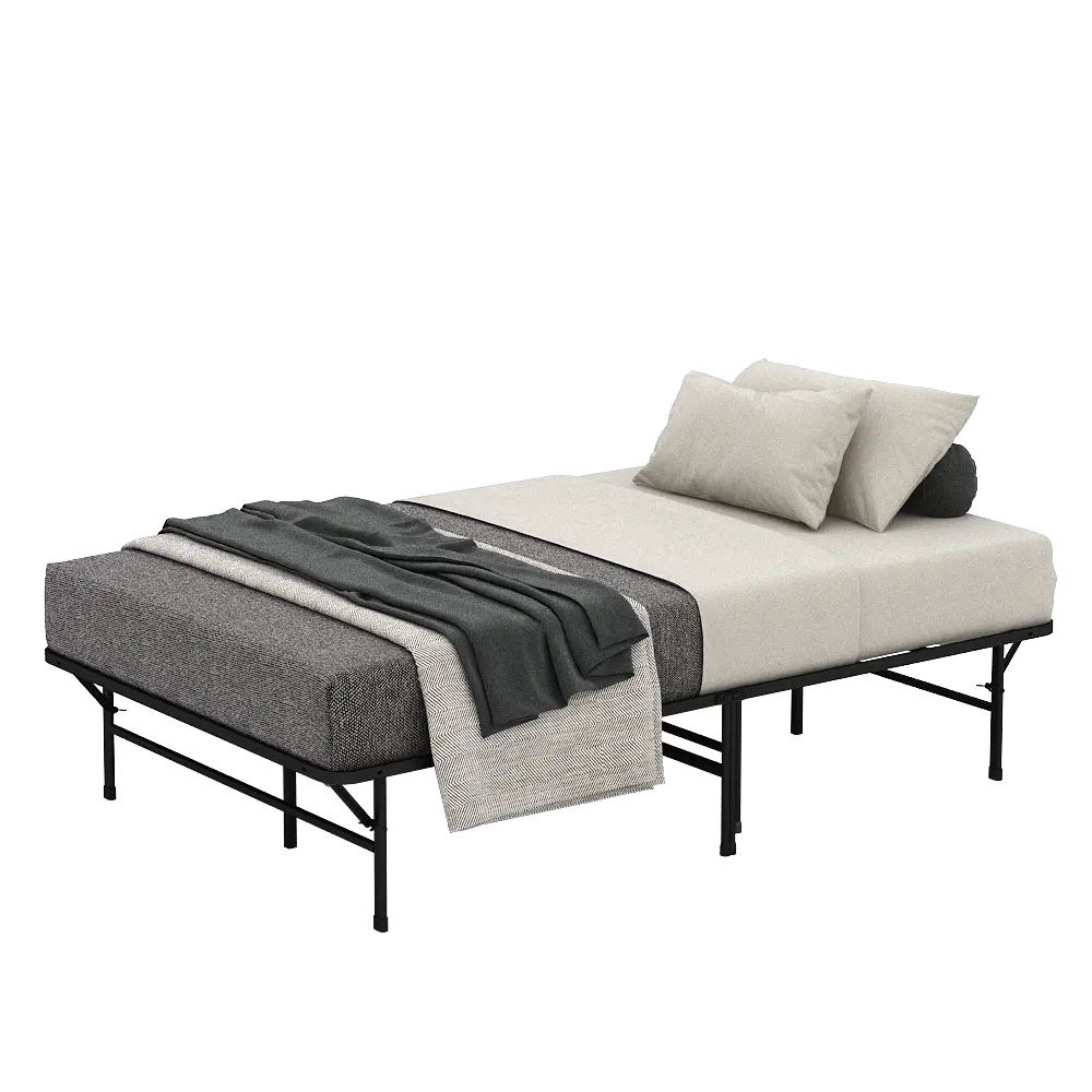 PIRA - BASE FOLDING MBD120 DIPAN BESI / RANJANG / TEMPAT TIDUR BESI warna BLACK - PIRA - foto 3