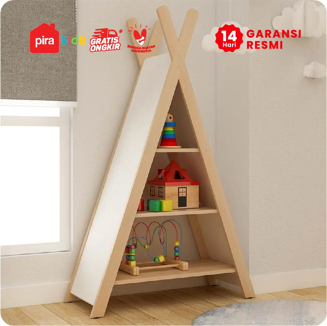 PIRA KIDS - BOHO SU3X1 RAK MAINAN ANAK warna PRO OAK - WHITE VN - PIRA KIDS - foto 1