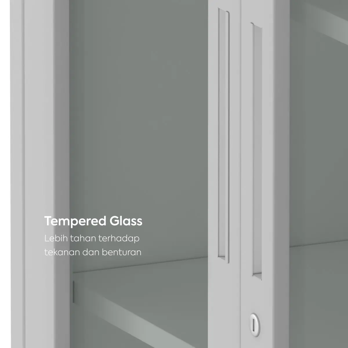 WORKDESIGN BURO AVA MBC 2 FG RAK BUKU BESI / LEMARI ARSIP KANTOR warna WHITE - WORKDESIGN - foto 4