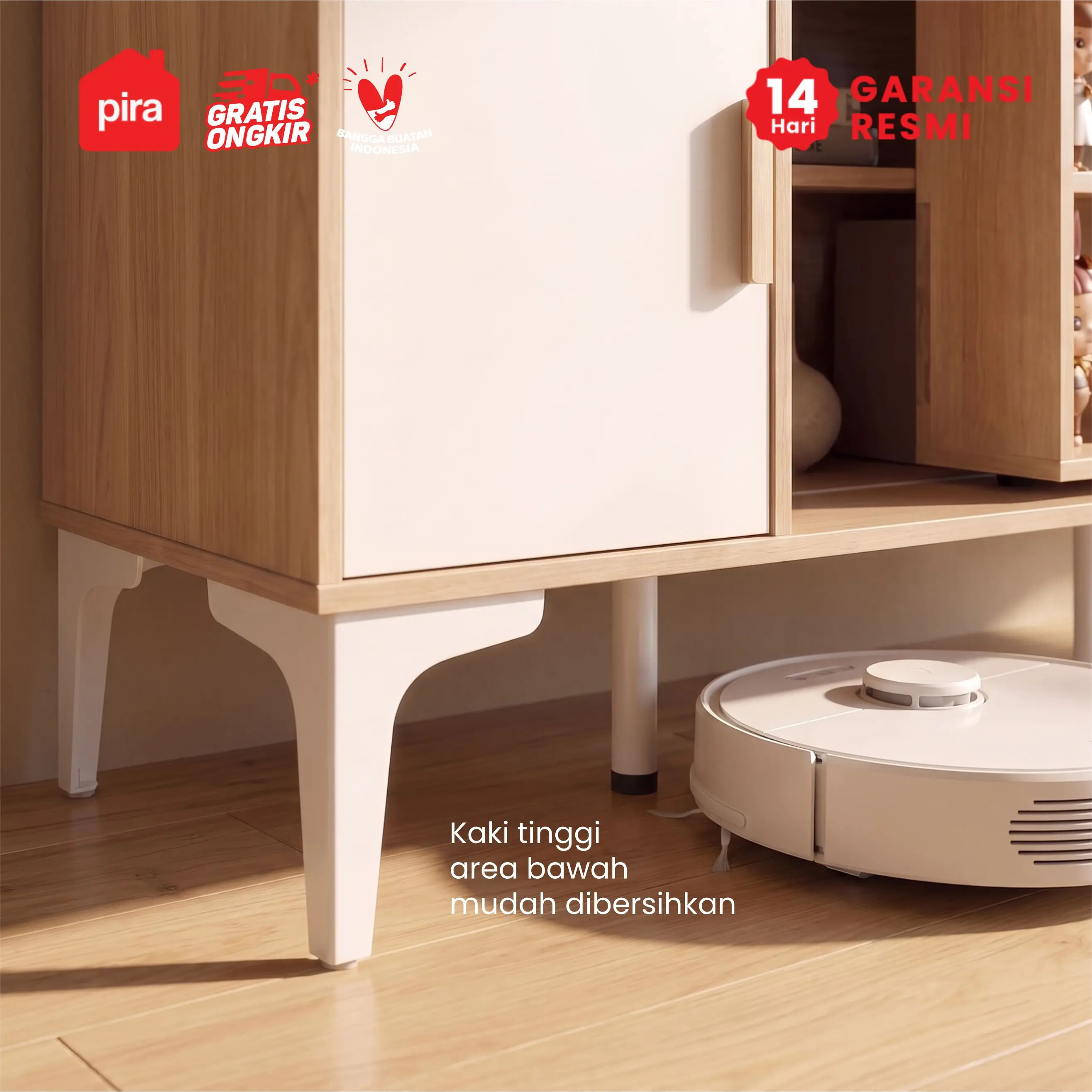 PIRA METROPOLIS - TANA TV120 MEJA TV / RAK TV / KABINET TV/ LEMARI TV warna PRO OAK - WHITE - PIRA METROPOLIS - foto 9