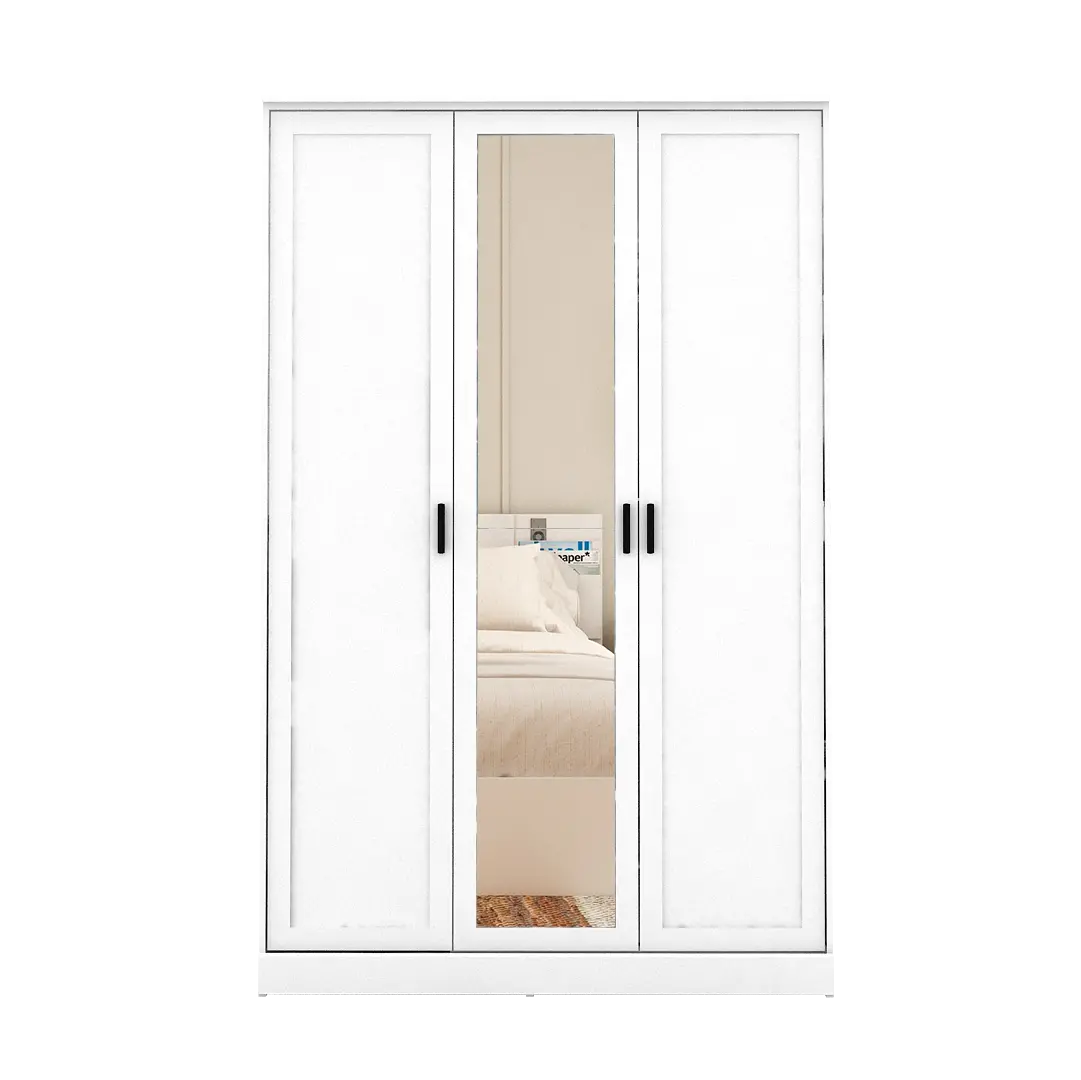 PIRA METROPOLIS -  YORK 3PS LEMARI PAKAIAN 3 PINTU FULL RAK warna WHITE - PIRA METROPOLIS - foto 6