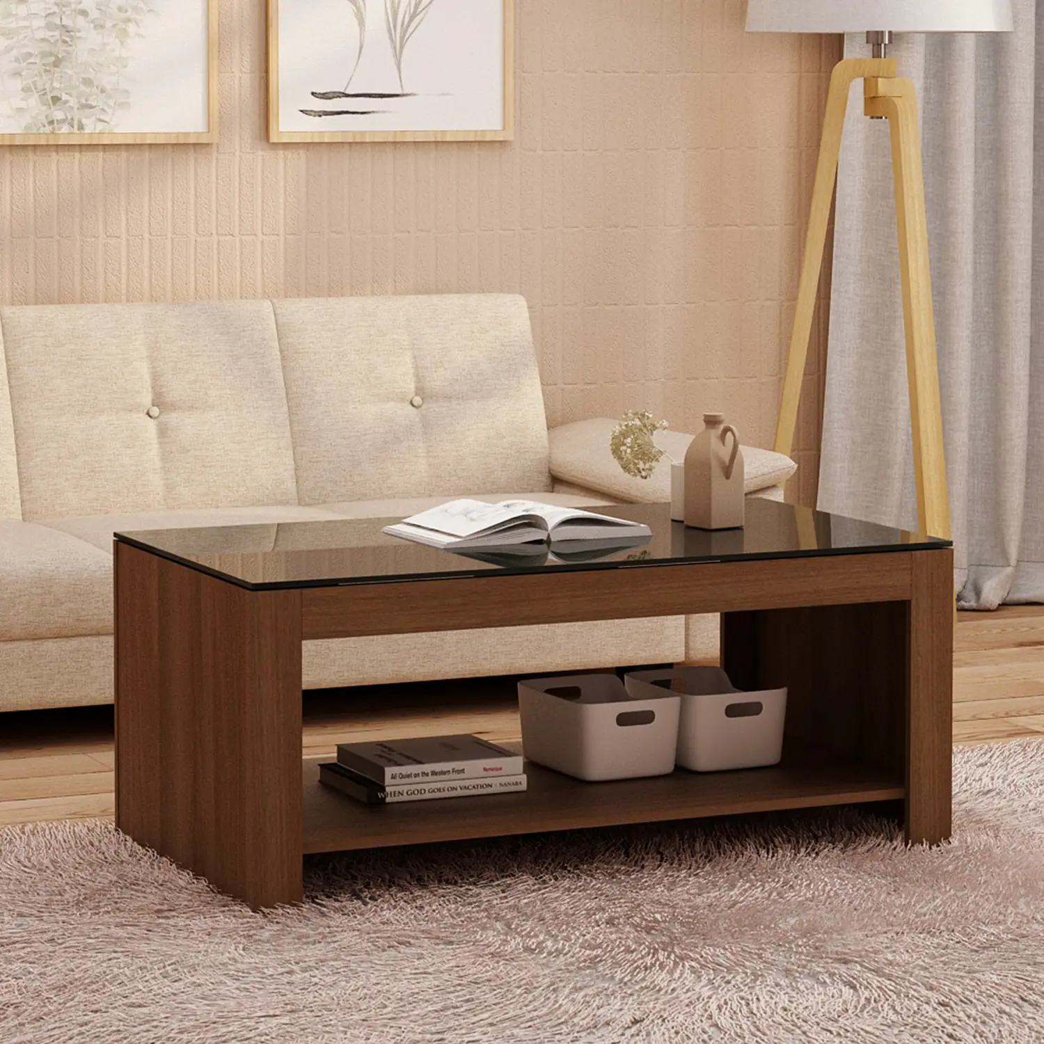 PIRA BAVARIAN - LUBLIN CT110N MEJA TAMU/ MEJA KOPI/END TABLE warna BROWN WALNUT - BAVARIAN - foto 2