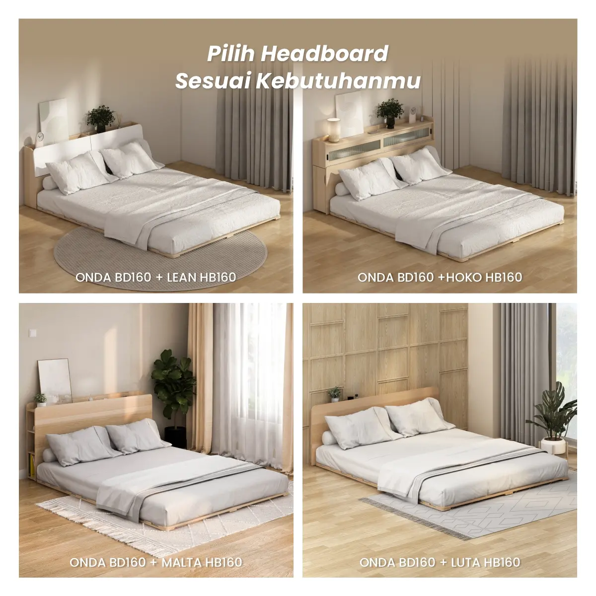 PIRA -  ONDA BD160 DIPAN / DIPAN TEMPAT TIDUR / ALAS KASUR / RANJANG warna PRO OAK - PIRA - foto 2
