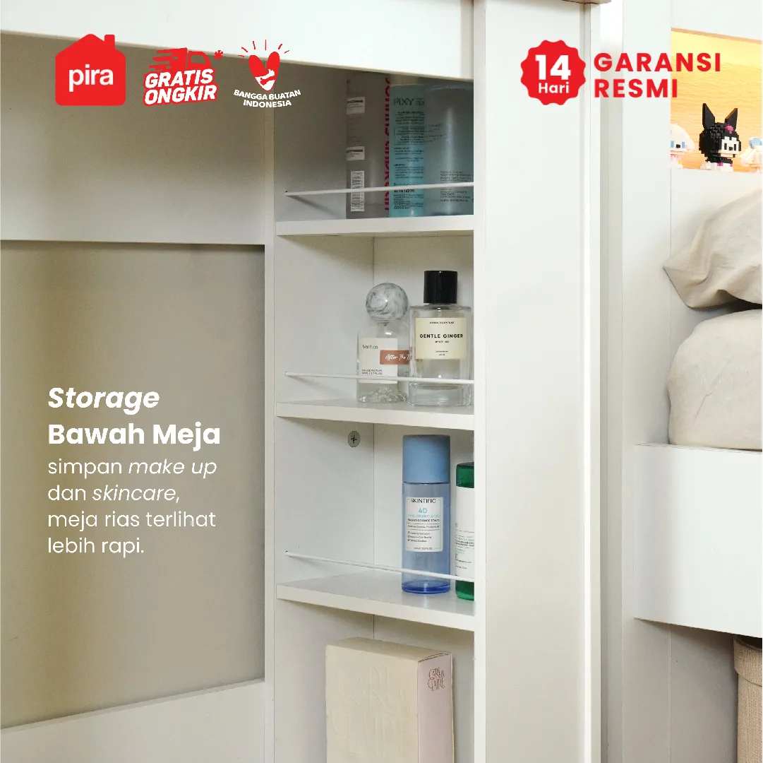 PIRA METROPOLIS - MAYU DS60 MEJA RIAS / MEJA RIAS MINIMALIS warna WHITE - PRO OAK - PIRA METROPOLIS - foto 4