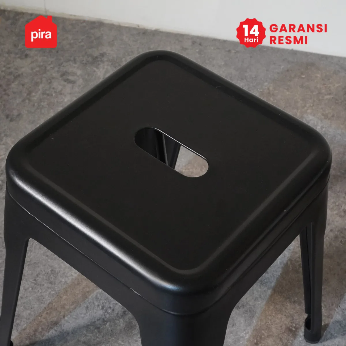 PIRA - KORG LC KURSI CAFE / KURSI BESI / KURSI MAKAN / KURSI OUTDOOR / BANGKU BESI warna BLACK - PIRA - foto 2