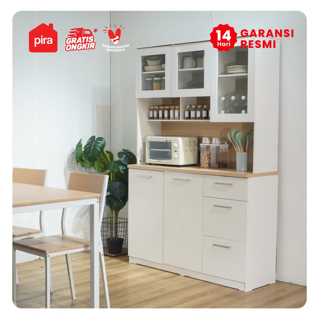 PIRA METROPOLIS - ARUNA KC120 LEMARI DAPUR / RAK DAPUR / KITCHEN SET / KABINET DAPUR warna WHITE - PRO OAK - PIRA METROPOLIS OX - foto 2