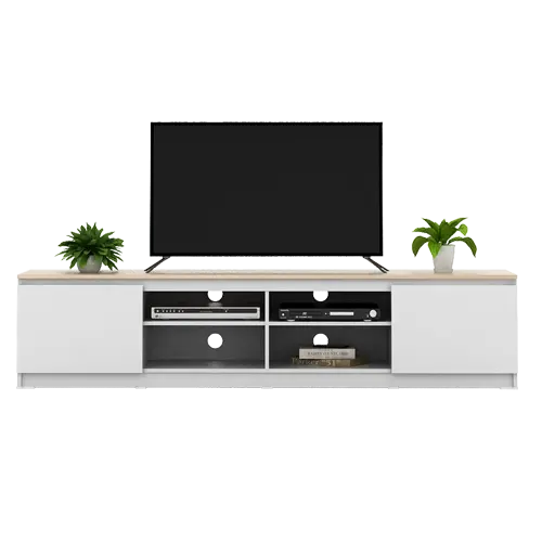 PIRA -  LINUS TV200 MEJA TV / RAK TV warna WHITE SM - PRO OAK - PIRA - foto 4