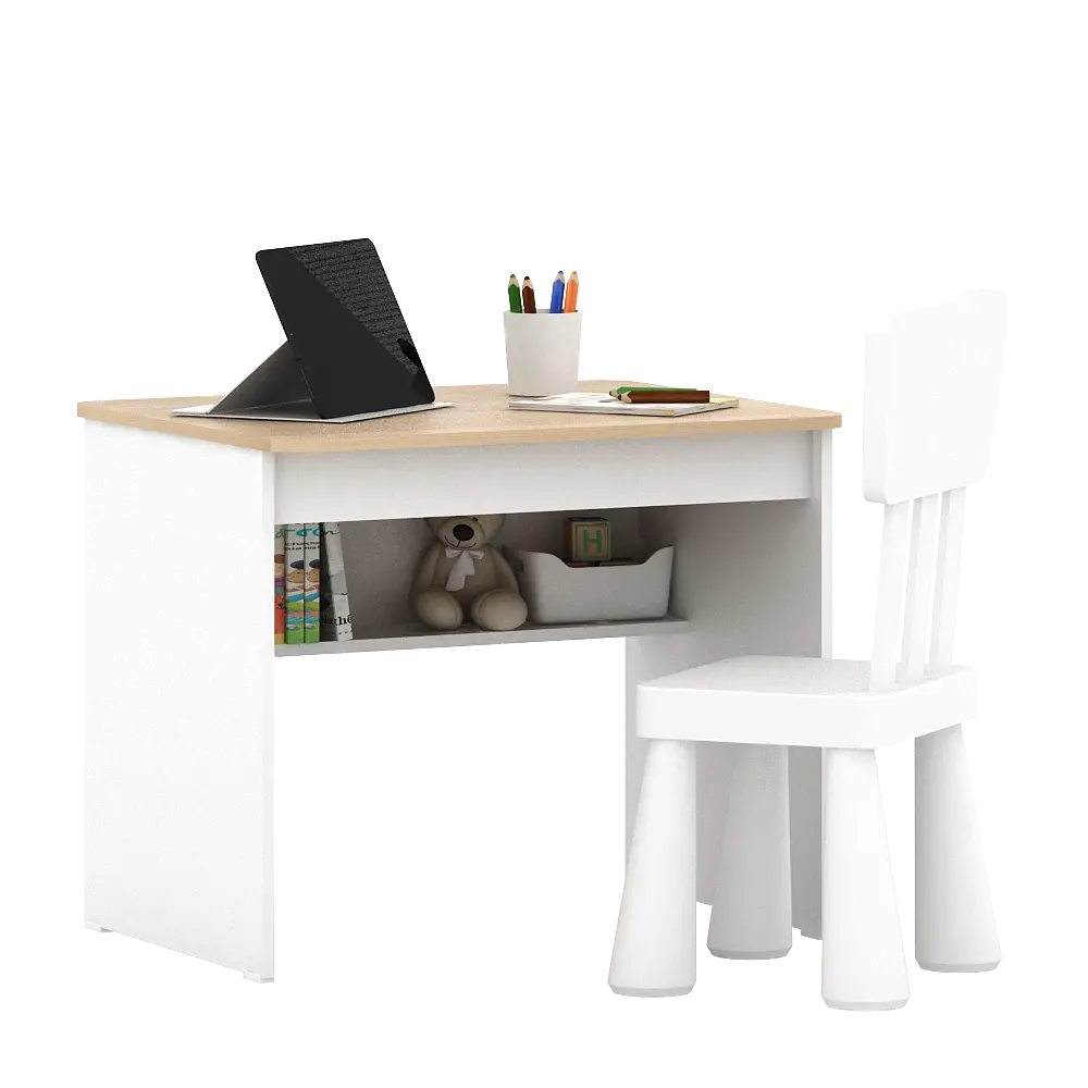 PIRA KIDS - MYKO DKK60 MEJA BELAJAR ANAK warna WHITE SM - PRO OAK - PIRA KIDS - foto 4