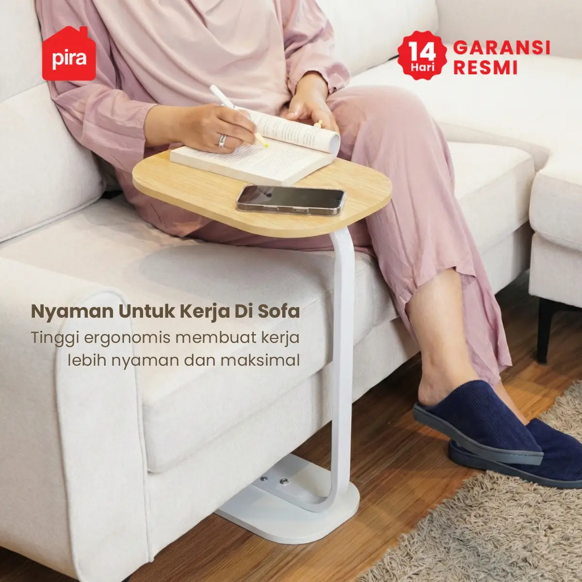 PIRA - TOGI ET40 MEJA KOPI / MEJA KECIL / MEJA SUDUT SOFA / MEJA SAMPING warna WHITE - PIRA - foto 6