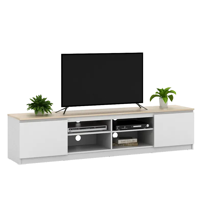 PIRA -  LINUS TV200 MEJA TV / RAK TV warna WHITE SM - PRO OAK - PIRA - foto 5