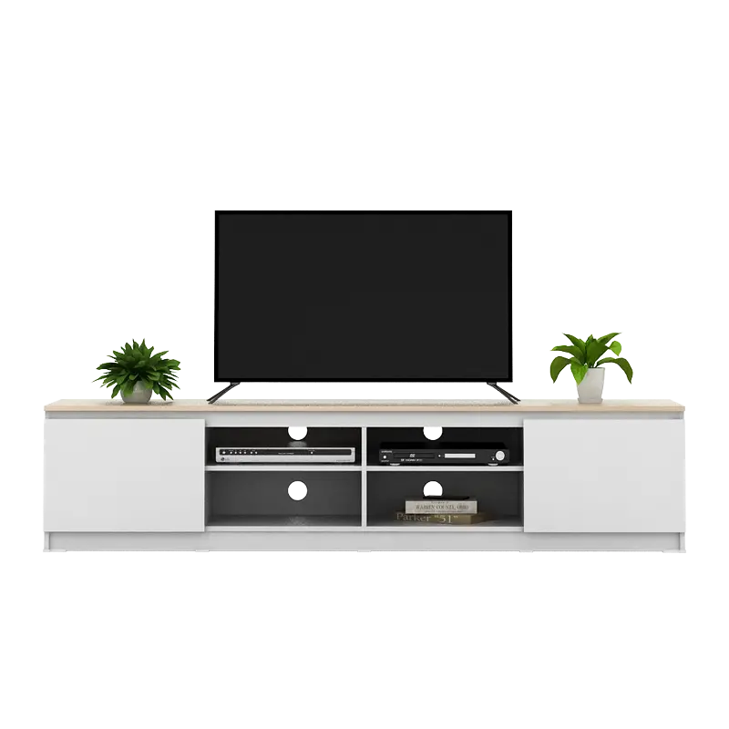 PIRA -  LINUS TV200 MEJA TV / RAK TV warna WHITE SM - PRO OAK - PIRA - foto 6
