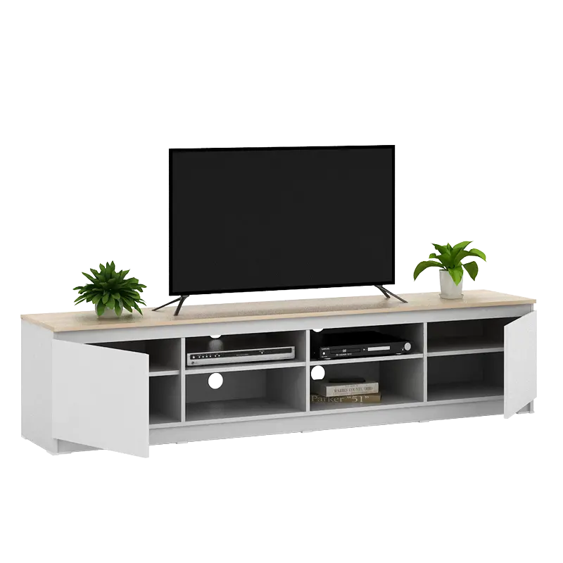 PIRA -  LINUS TV200 MEJA TV / RAK TV warna WHITE SM - PRO OAK - PIRA - foto 7