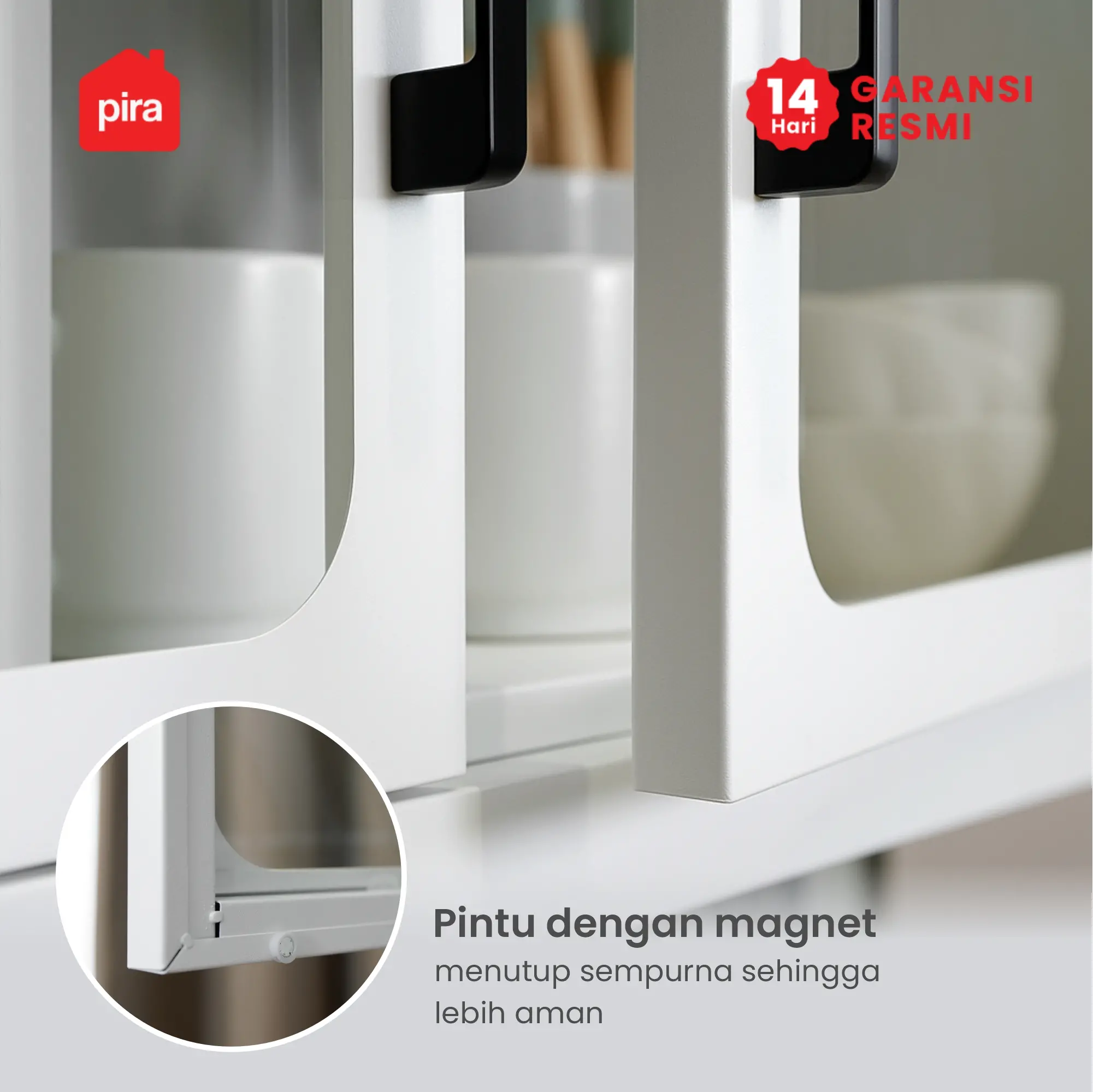 PIRA - VOSH 80 MKCWU KITCHEN SET / RAK DAPUR BESI / LEMARI DAPUR BESI / RAK DAPUR warna WHITE - PIRA - foto 10
