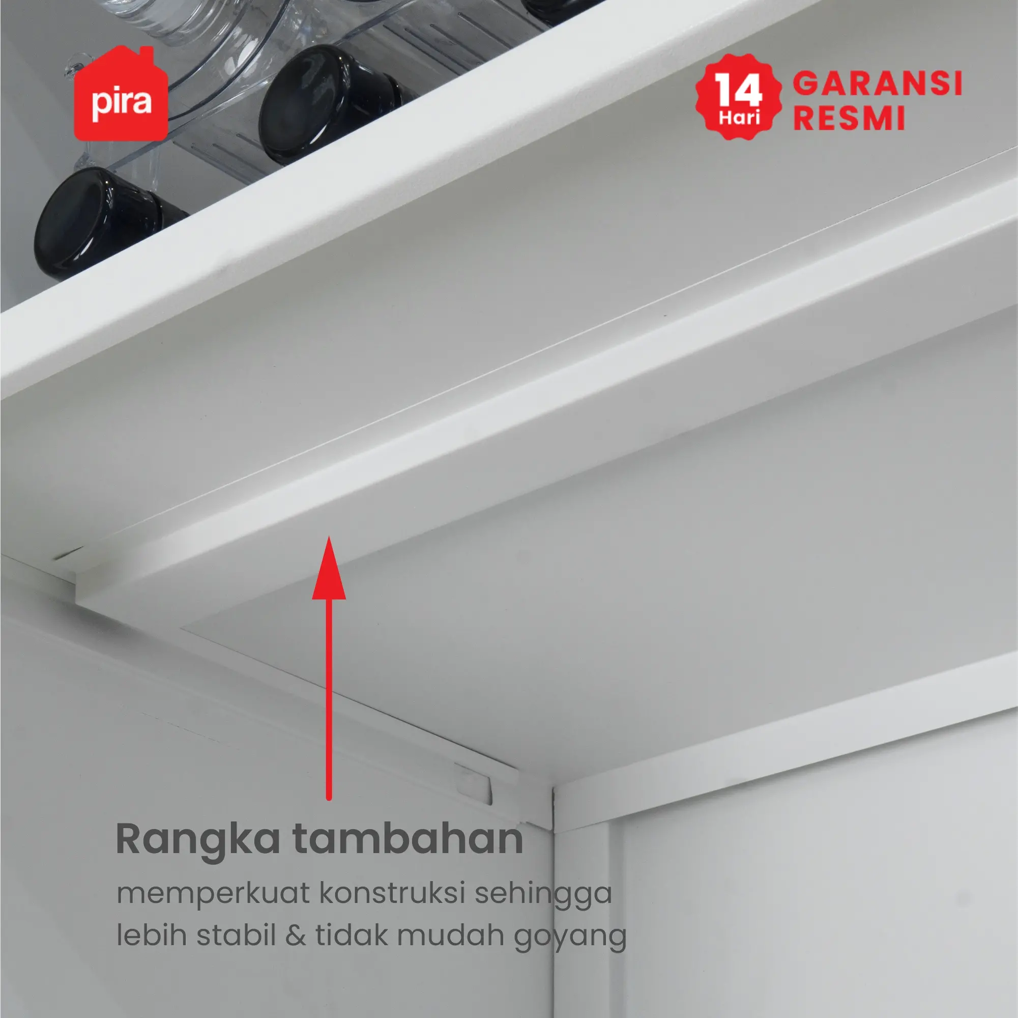 PIRA - VOSH 80 MKCWU KITCHEN SET / RAK DAPUR BESI / LEMARI DAPUR BESI / RAK DAPUR warna WHITE - PIRA - foto 11