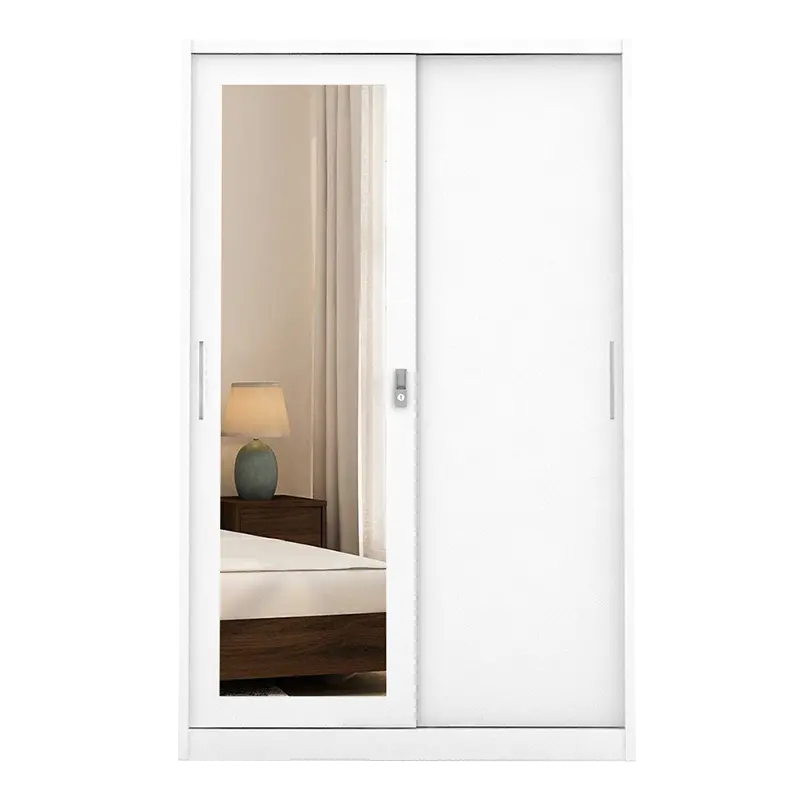 PIRA - STEEL 120N MWDSL LEMARI PAKAIAN BESI SLIDING / PINTU GESER warna WHITE - METROPOLIS - foto 3