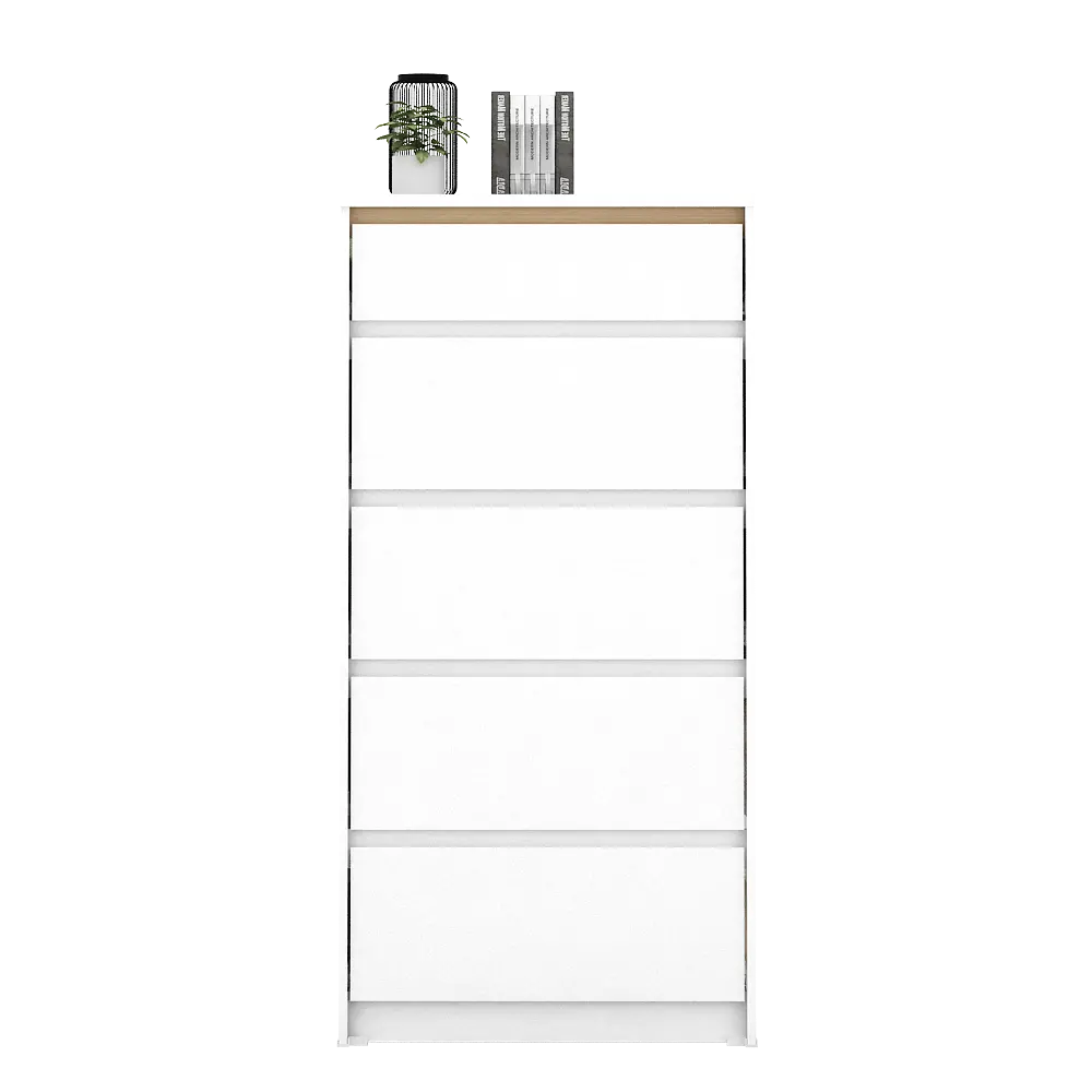 PIRA METROPOLIS OX -  HIRO CH5 LEMARI LACI 5 SUSUN warna WHITE - PRO OAK - PIRA METROPOLIS OX - foto 2