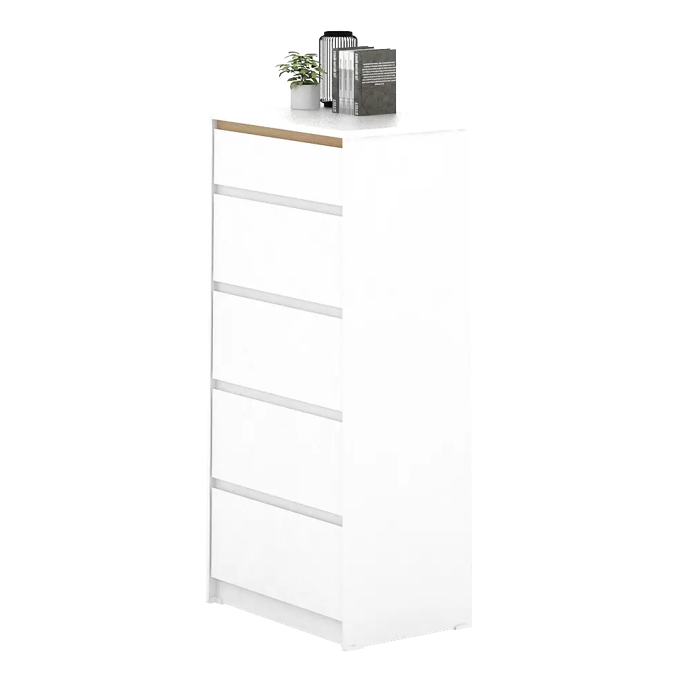 PIRA METROPOLIS OX -  HIRO CH5 LEMARI LACI 5 SUSUN warna WHITE - PRO OAK - PIRA METROPOLIS OX - foto 5