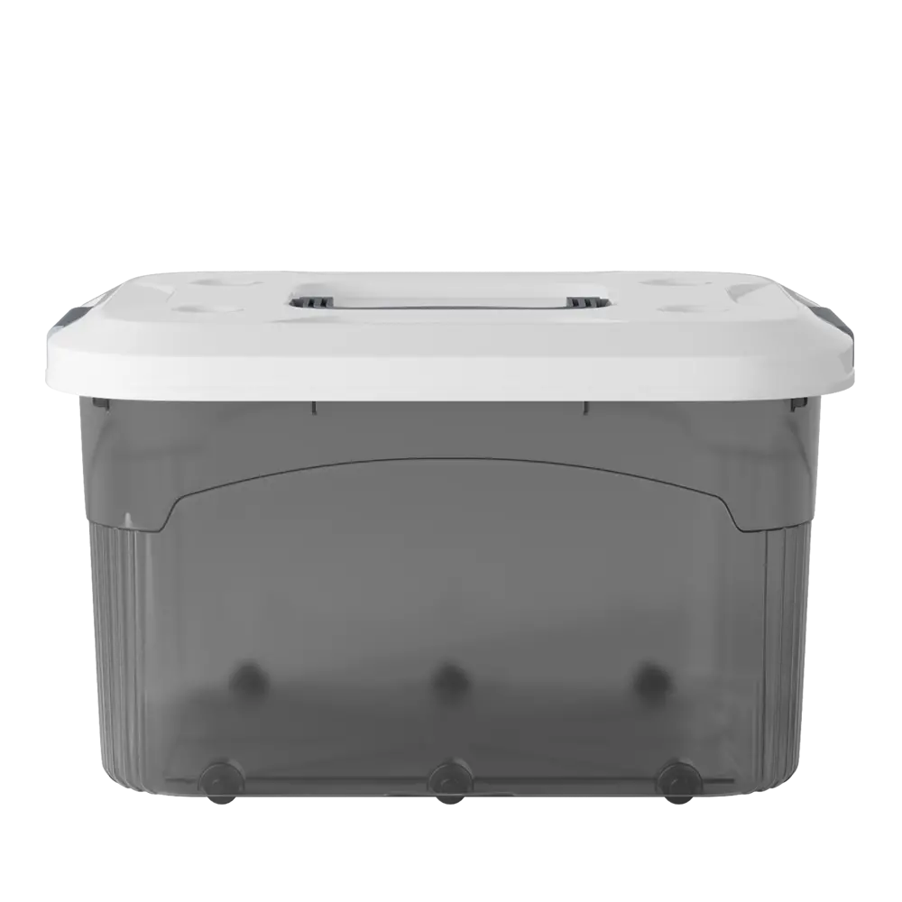 PIRA HOME -  MIZU PSB 95L CONTAINER BOX / BOX PLASTIK / KOTAK PENYIMPANAN warna CLEAR GREY - PIRA HOME - foto 4