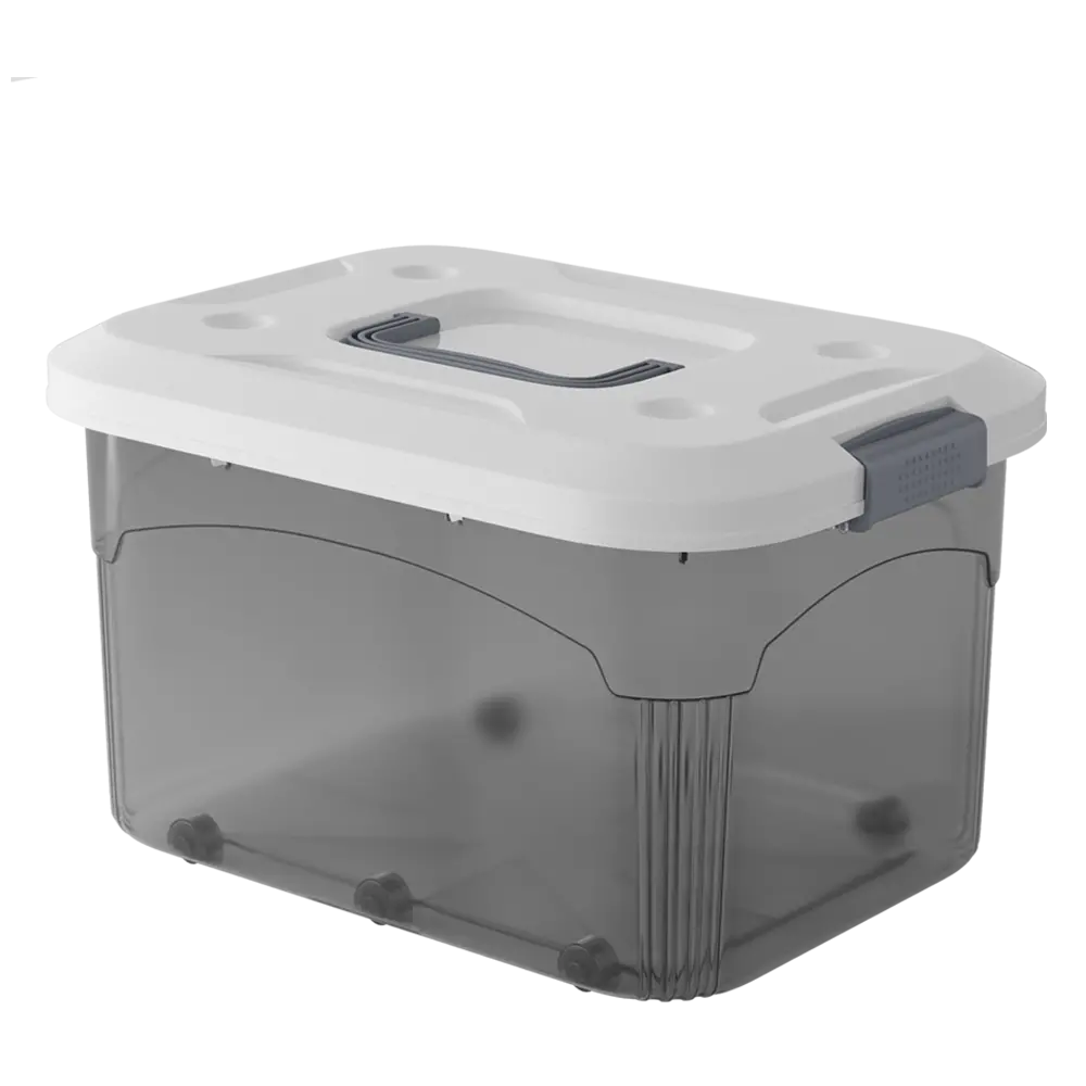 PIRA HOME -  MIZU PSB 95L CONTAINER BOX / BOX PLASTIK / KOTAK PENYIMPANAN warna CLEAR GREY - PIRA HOME - foto 5