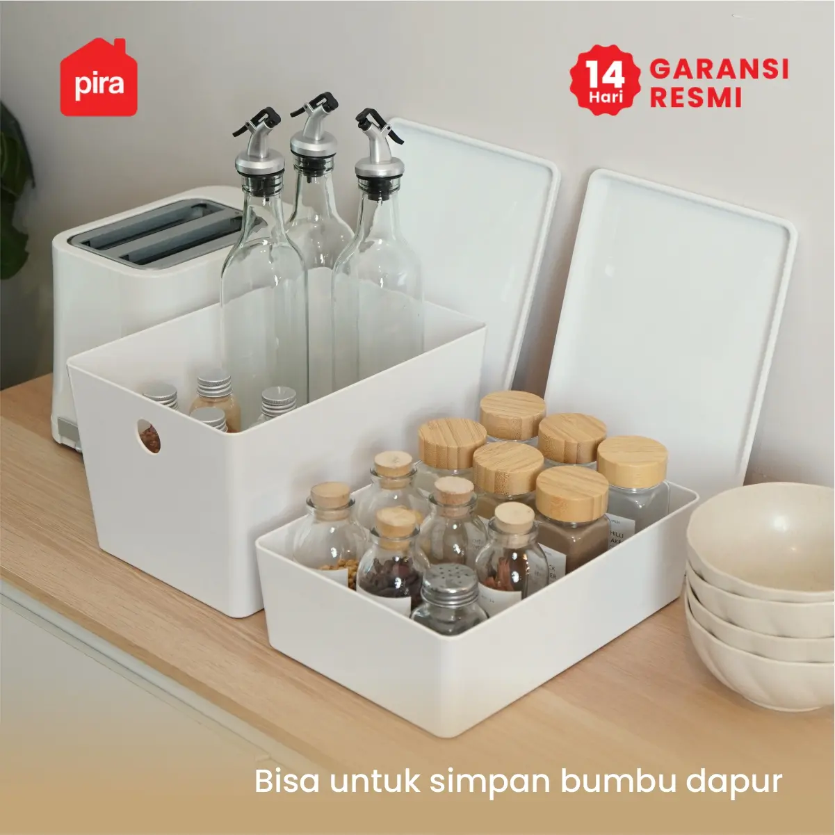 PIRA - KORU PSB KOTAK PENYIMPANAN / BOX PENYIMPANAN BARANG / BOX PLASTIK / KOTAK PLASTIK / CONTAINER BOX PLASTIK warna WHITE - PIRA - foto 3