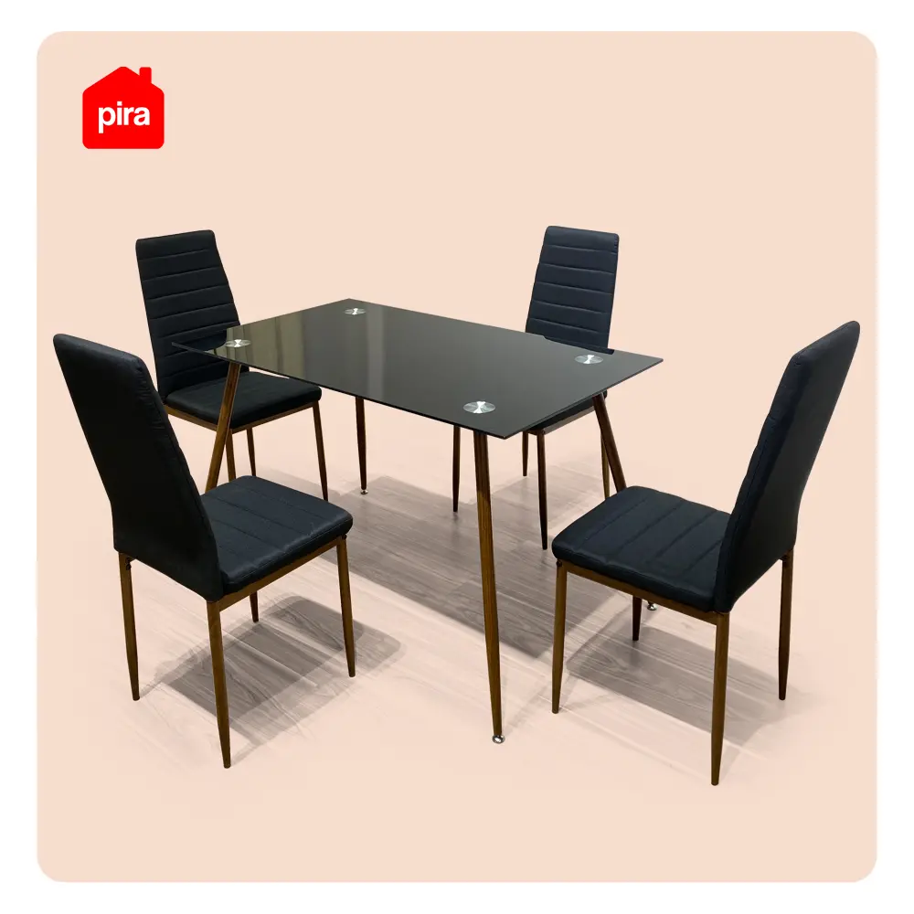PIRA BAVARIAN - SONIA DTS 2 SET MEJA MAKAN warna DARK BLUE - DARK BROWN - BAVARIAN - foto 1