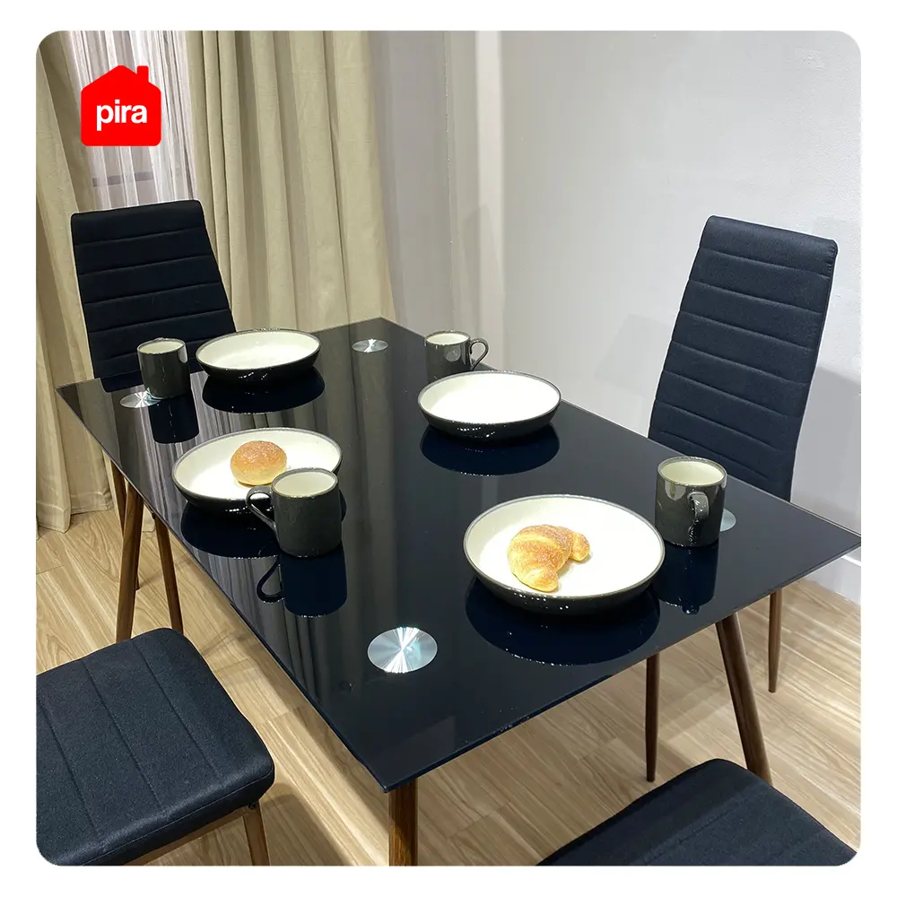 PIRA BAVARIAN - SONIA DTS 2 SET MEJA MAKAN warna DARK BLUE - DARK BROWN - BAVARIAN - foto 3
