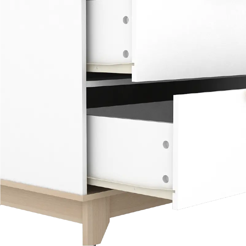 PIRA METROPOLIS -  BEN CH3+3 LEMARI LACI 3+3 SUSUN / KABINET warna PRO OAK - WHITE - PIRA METROPOLIS - foto 15