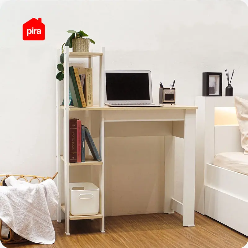 PIRA - FELIX DK80 MEJA KERJA / MEJA BELAJAR DENGAN RAK BUKU warna WHITE - PRO OAK - PIRA - foto 3