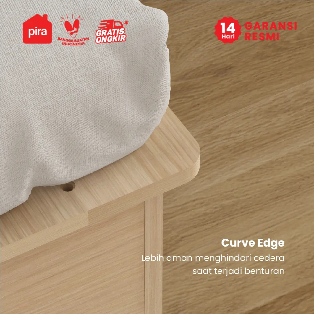 PIRA - MORGAN BD 180 DIPAN / RANJANG / TEMPAT TIDUR DENGAN LACI PENYIMPANAN warna PRO OAK - PIRA - foto 4